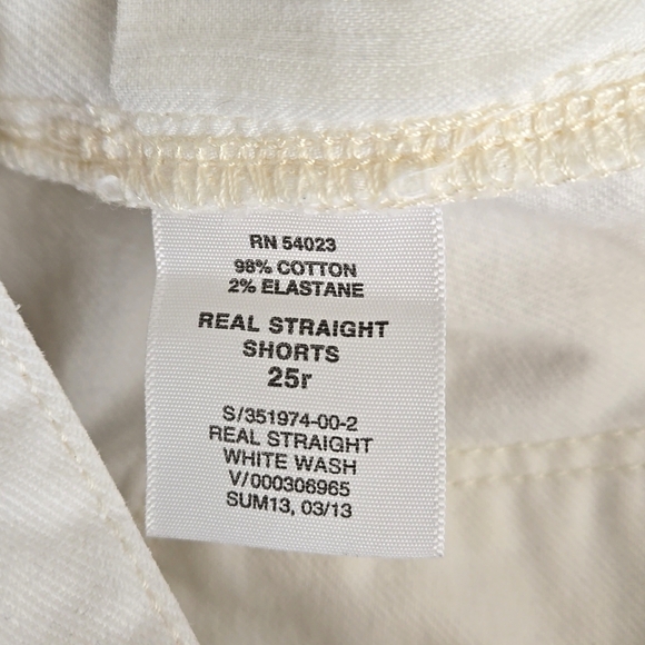 GAP Denim Shorts White Wash Size 25r - Picture 5 of 5